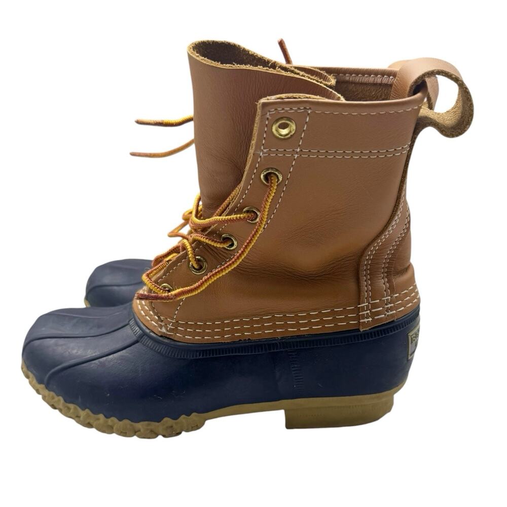 LL Bean Bean Boots Brown Ankle Leather Waterproof Duck Boots Women’s Size 6